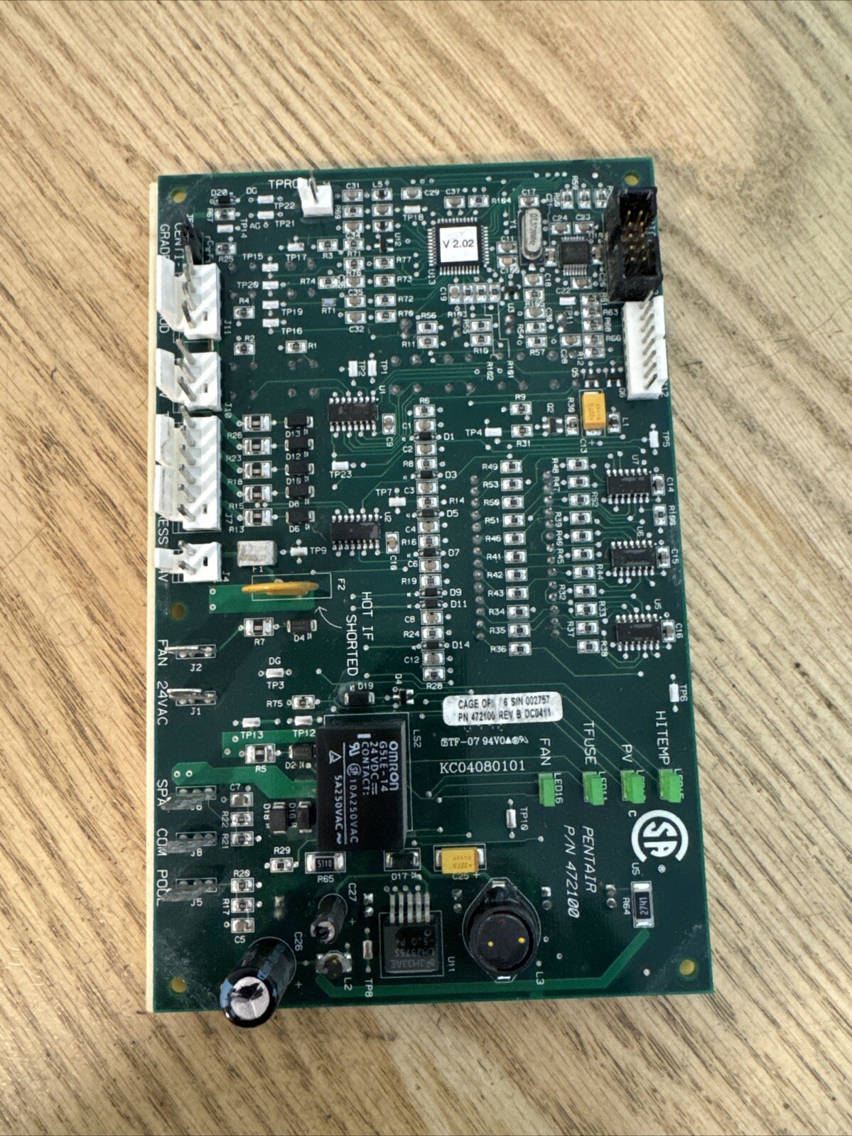 PENTAIR 472100 Digital Display Temperature Controller Circuit Board
