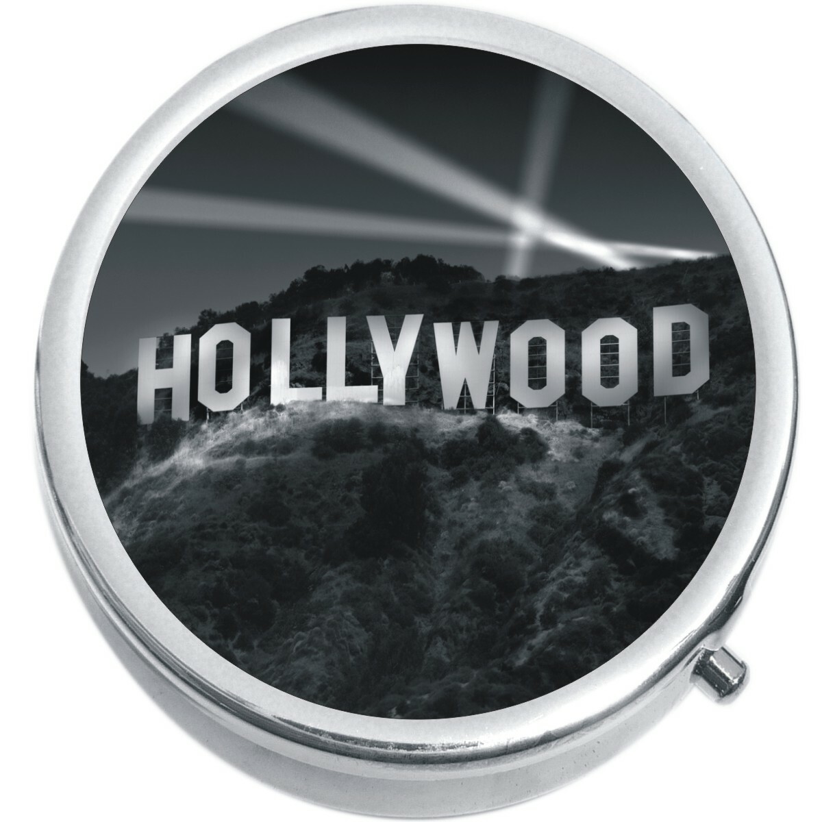 Hollywood Sign Medicine Vitamin Compact Pill Box