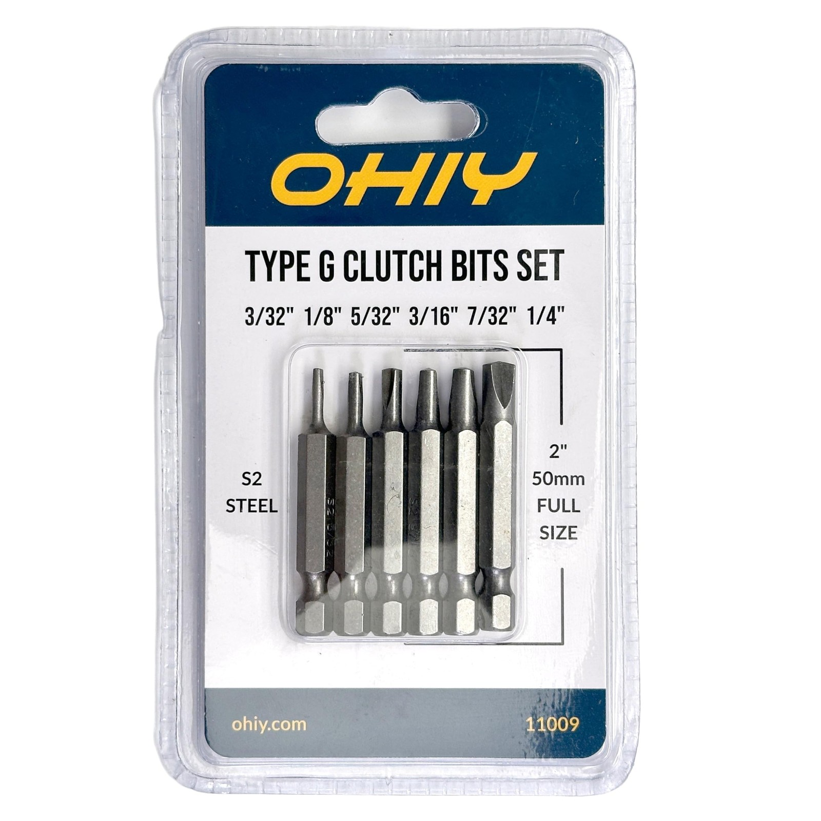 Type G Clutch Bits Set, 6 Sizes One Size