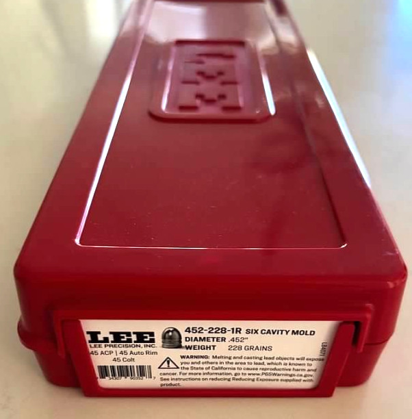Lee 90352 6-Cavity Bullet Mold for 45 ACP 45 Auto Rim 45 Colt *INSURED SHIPPING*