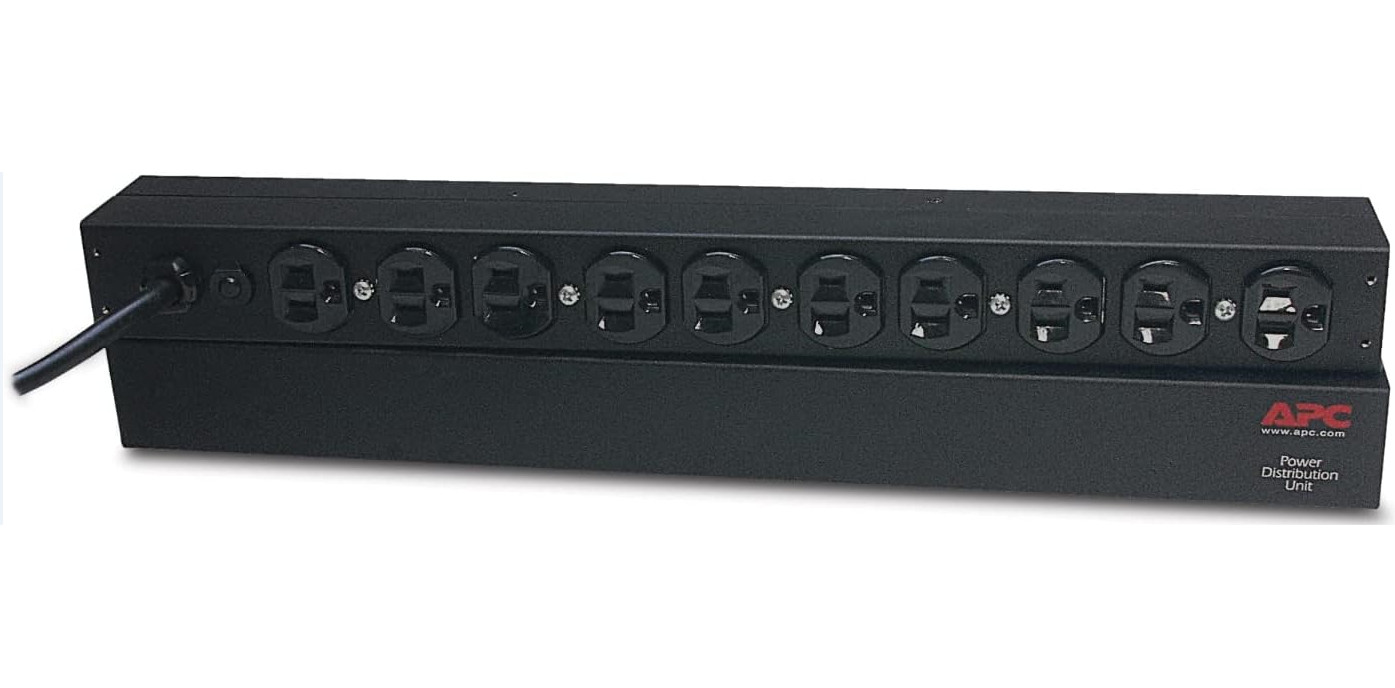 APC AP9562 NetShelter Basic Rack PDU, 1U, 15A, 120V, 10 NEMA 5-15 outlets