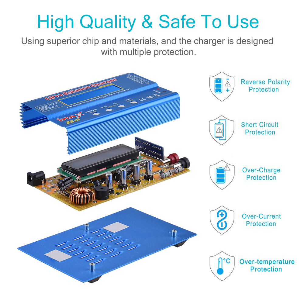 B6 LiPo Smart Battery Balance Charger Discharger iMAX 80W For RC NiMH LiFe NiCd