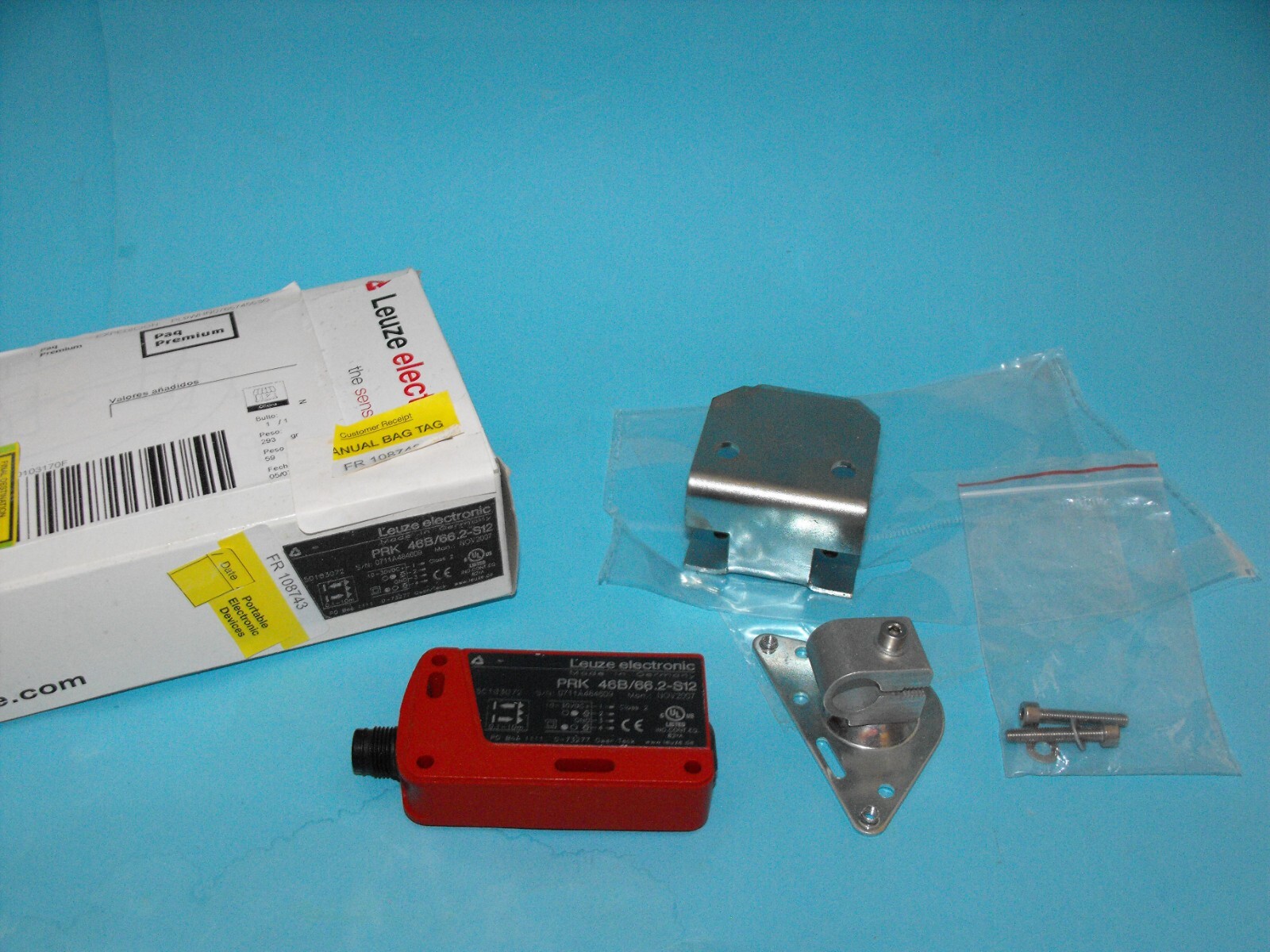 Leuze PRK 46B/66.2-S12.Light Barrier.+Kit de montaje Leuze.50103072.NEW