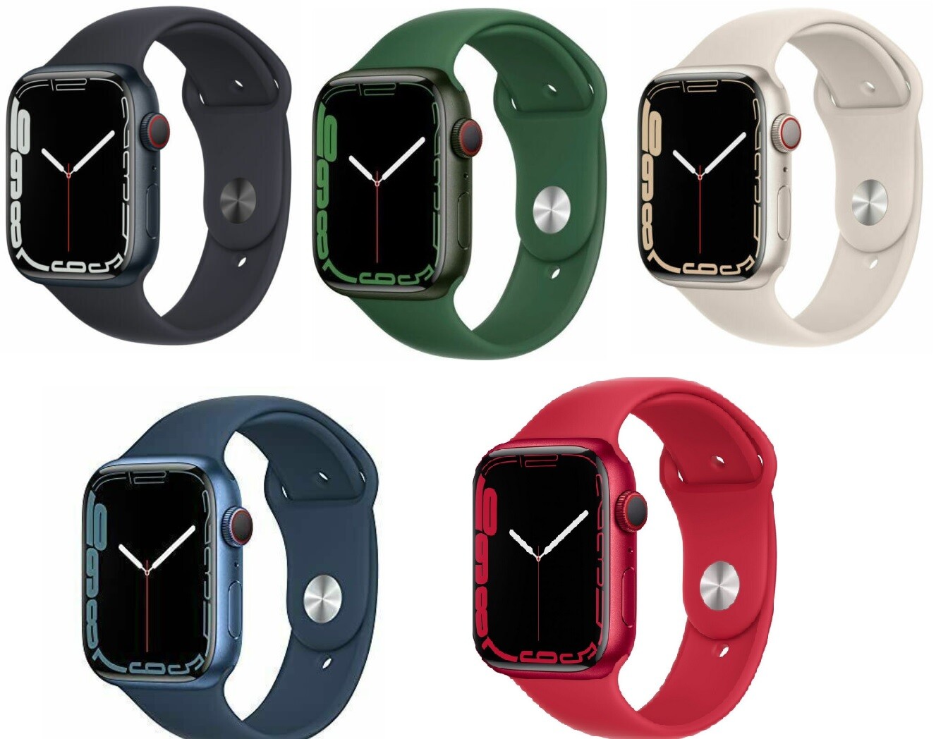Apple Watch Series 7 41mm GPS + WiFi + Cellular Unlocked Aluminum Case - Good