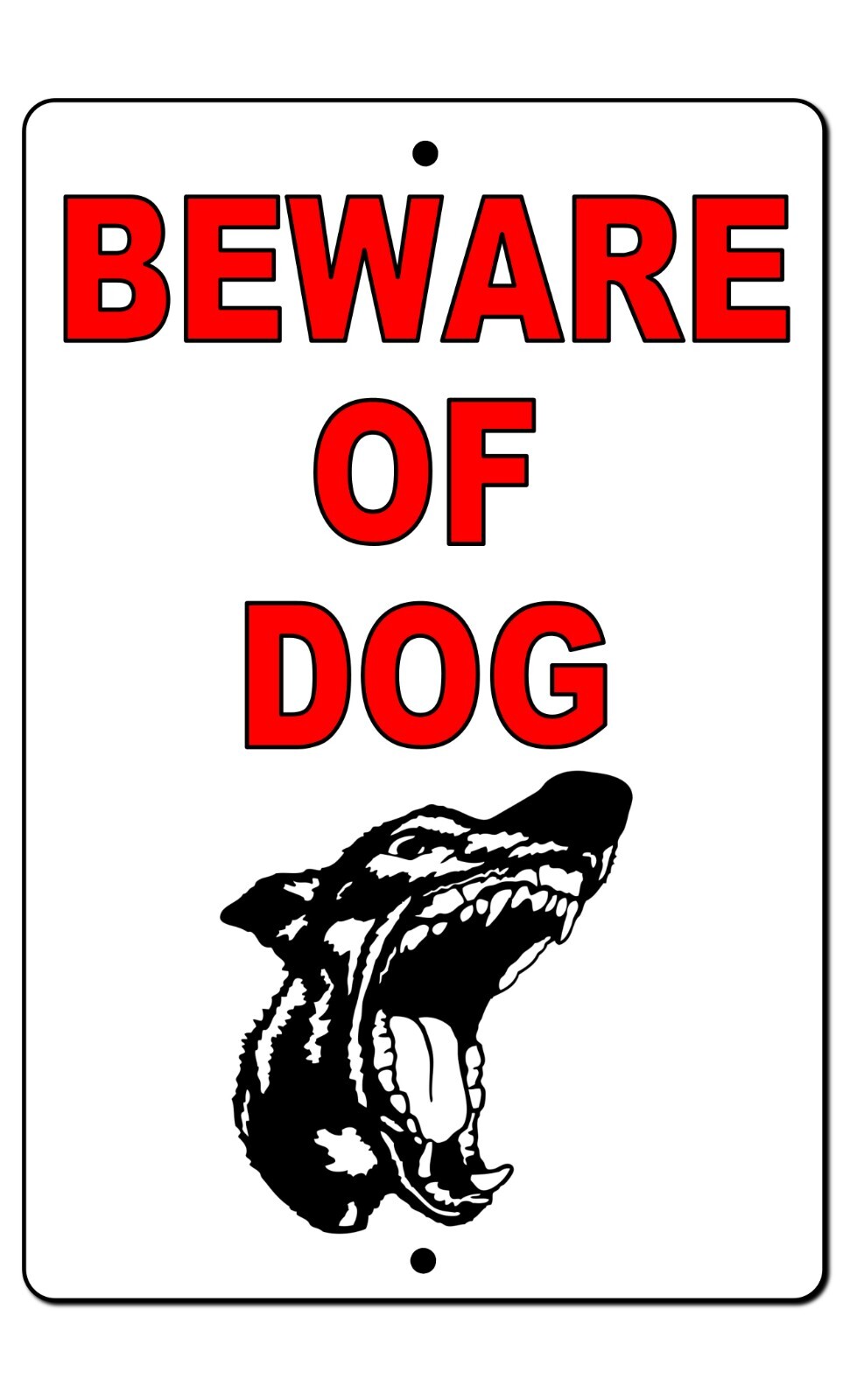 Beware Of Dog 8" x 12" Aluminum Sign Security Guard Dog Bite Attack Keep Out