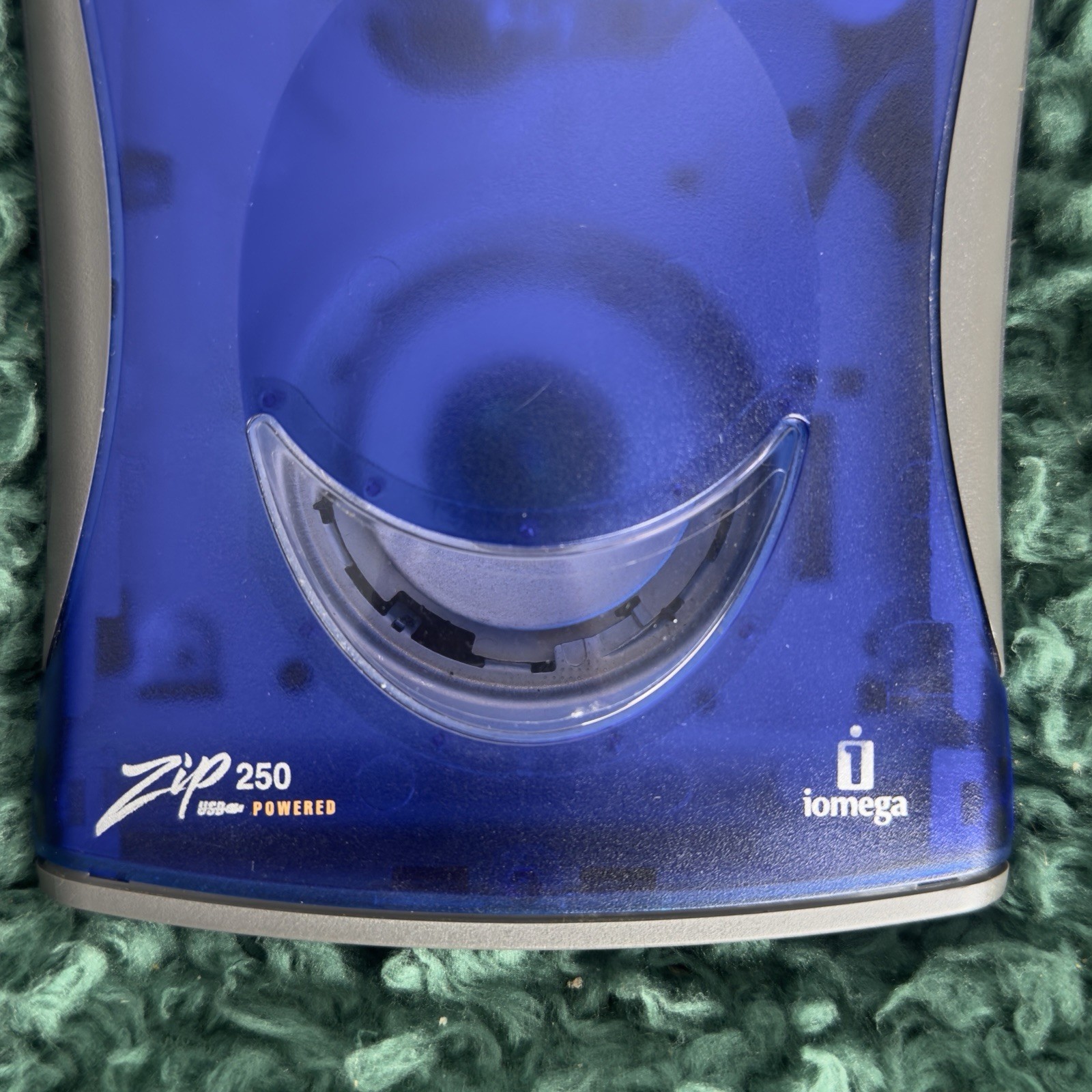 Iomega Zip 250 External Drive Data Blue USB Storage Disk Drive - Not Tested
