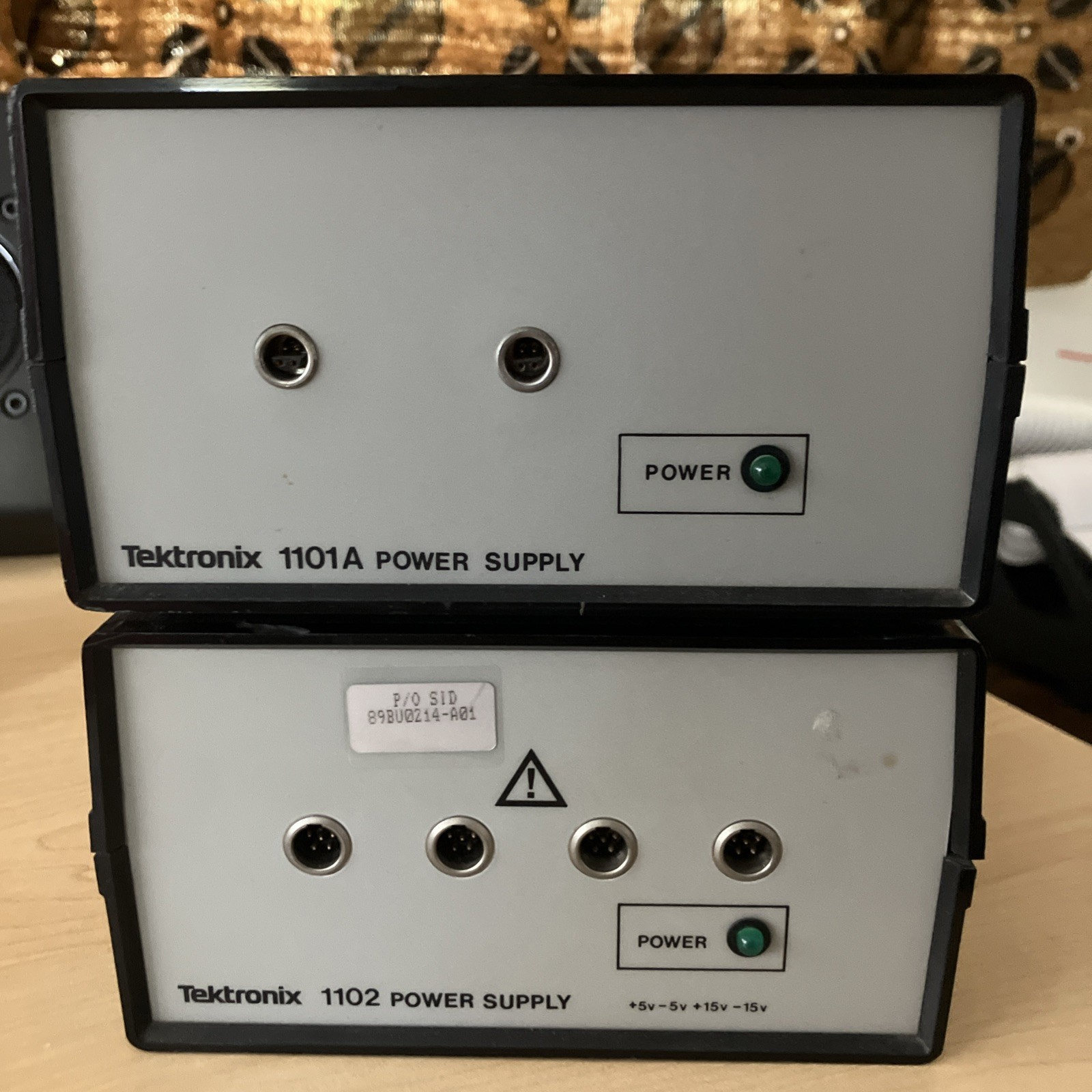 Tektronix 1101A and 1102 power supply pair