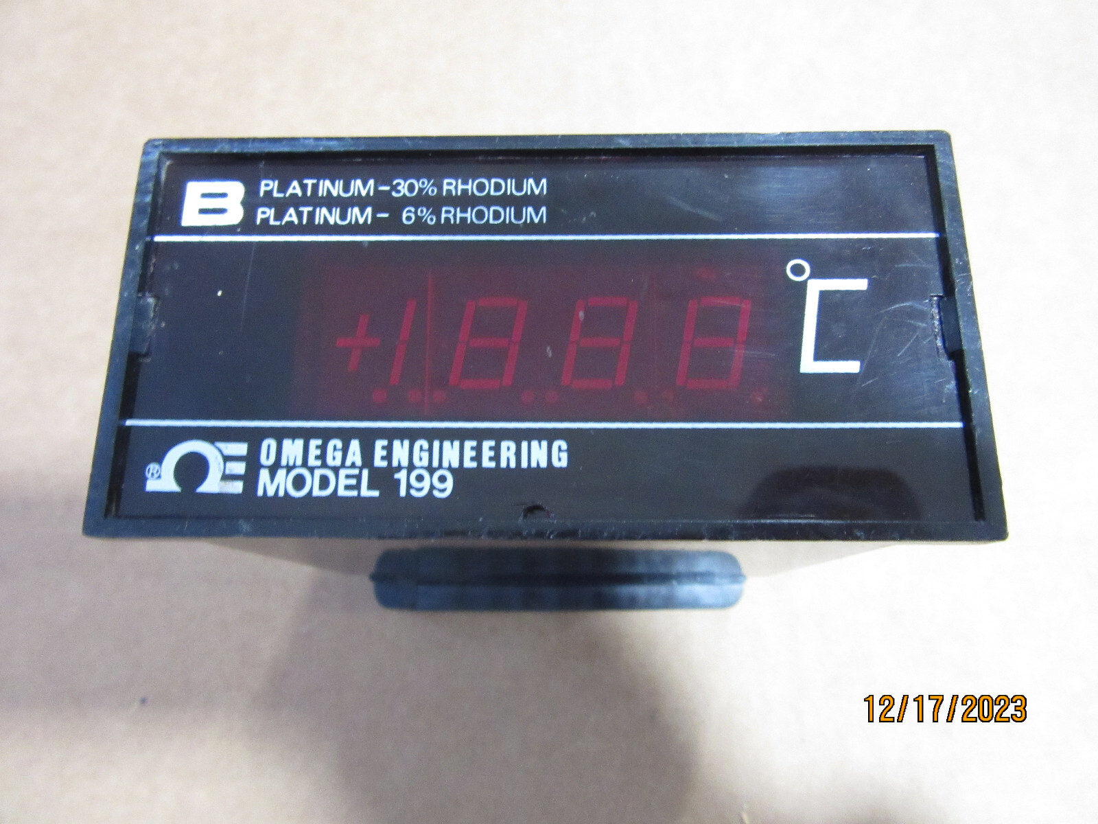 Omega Engineering Model 199 Digital Thermometer 199-BC-XX, 110VAC Good Condition