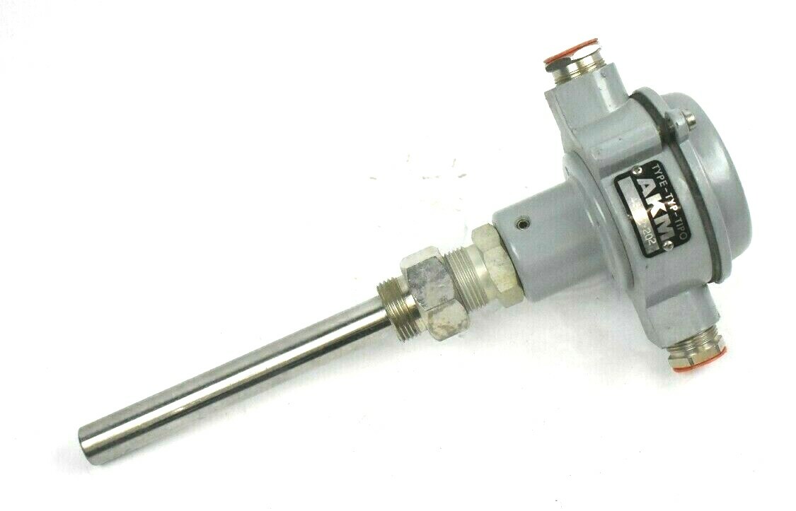 AKM TYPE-TYP-TIPO 46812-202 Sensor Thermocouple Probe Explosion Proof Head