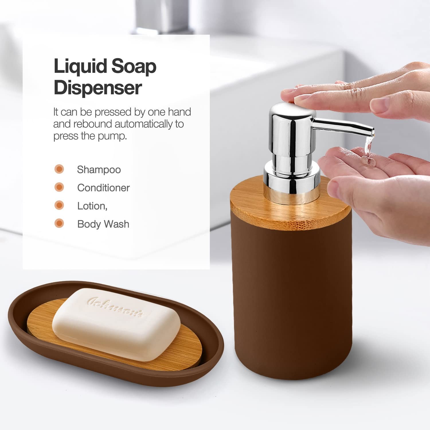 6 Pcs and Plastic Bathroom Accessories Sets, Includes Toothbrush Cup, Toothbr...