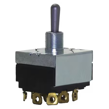 Eaton 7702K2 Toggle Switch, 3Pdt, 9 Connections, On/On, 3/4 Hp, 10A At 250V Ac,