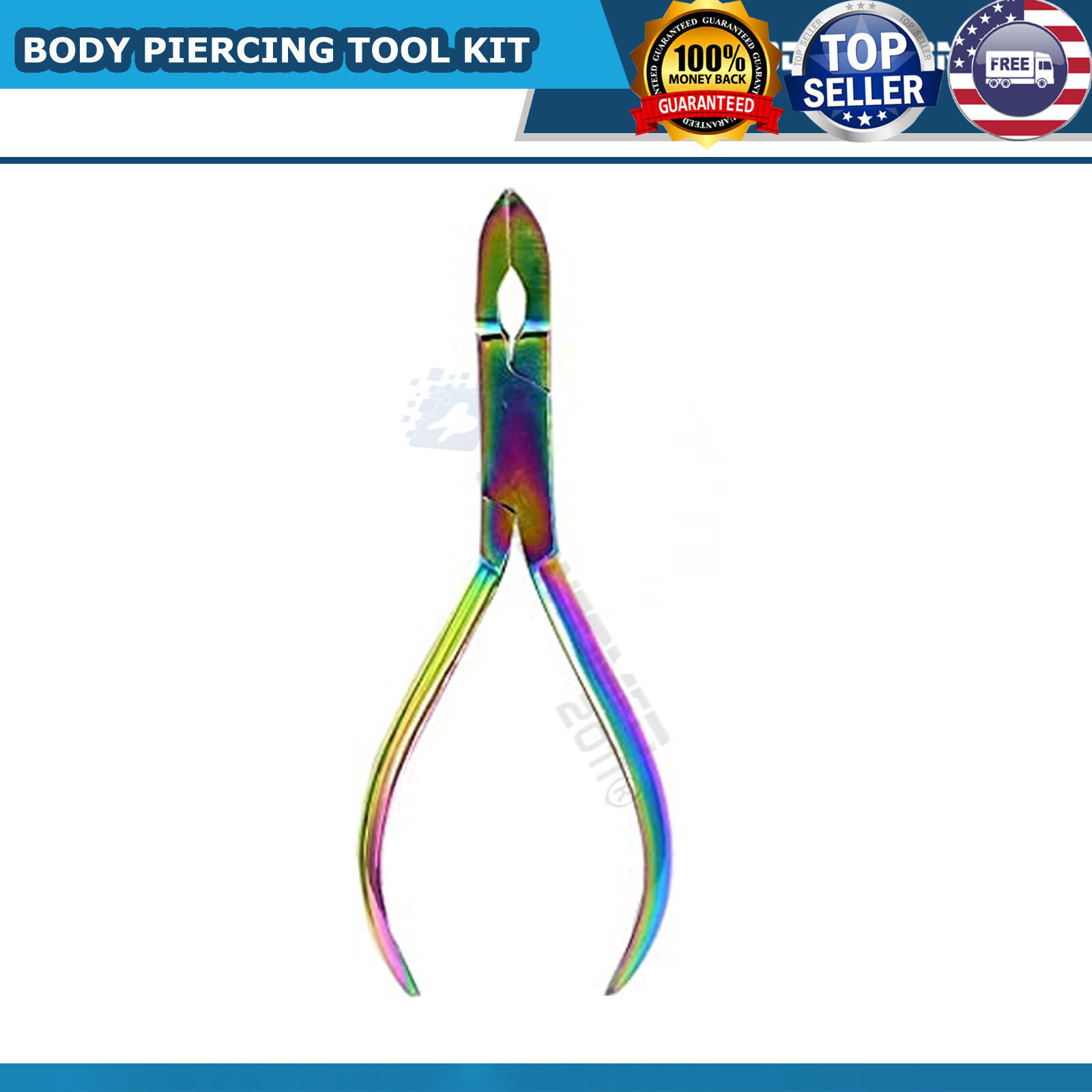 3 SET PROFESSIONAL 7 Body Piercing Instruments Kit Tools Penington Forcep MULTI