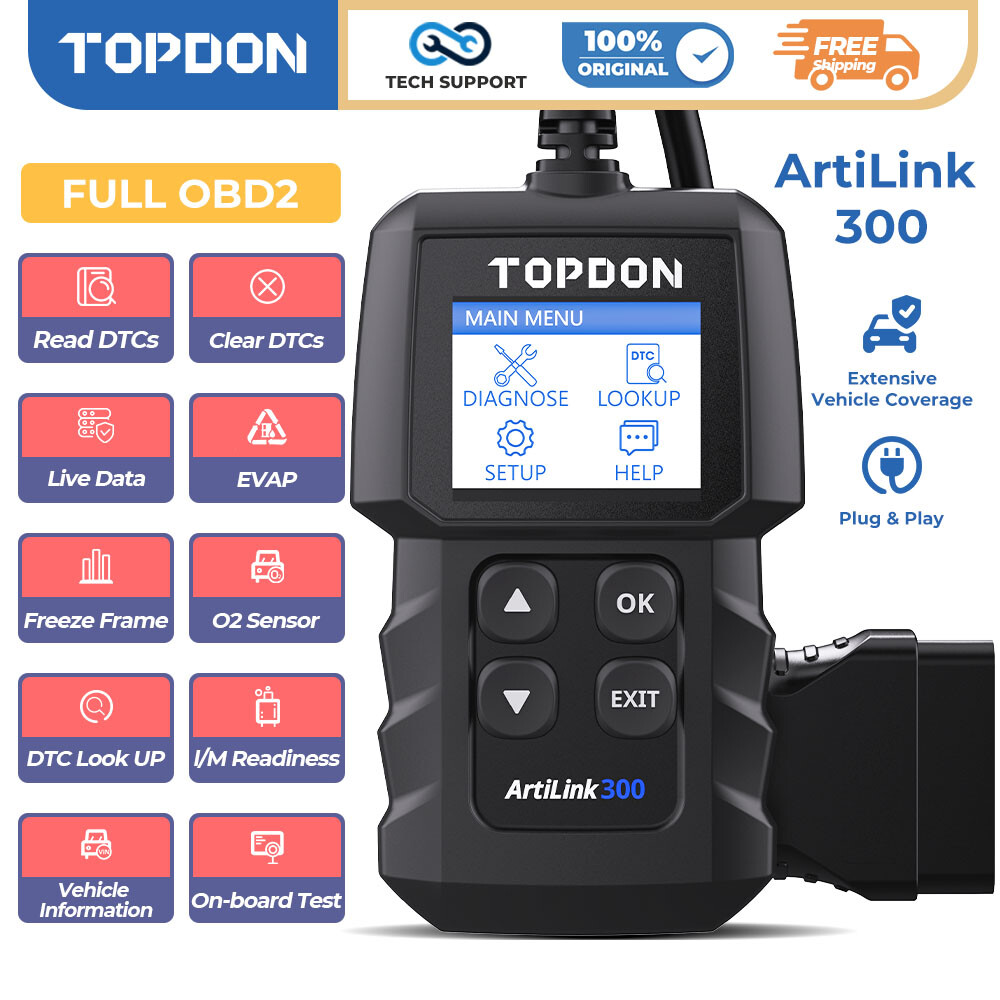 TOPDON AL300 Car OBD2 Diagnostic Tool Engine Fault Code Reader