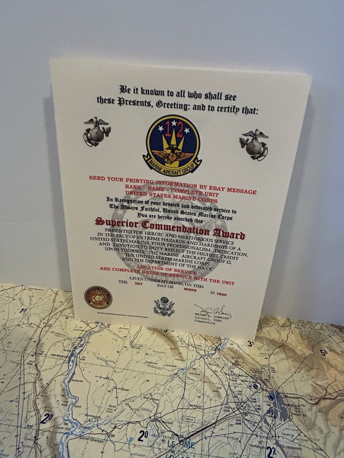 U.S.M.C. / MARINE AIRCRAFT GROUP 12 - SUPERIOR COMMENDATION AWARD