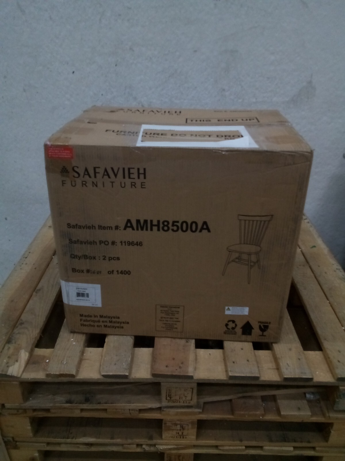 Safavieh PARKER SPINDEL SIDE CHAIR, Reduced Price 2172724076 AMH8500A