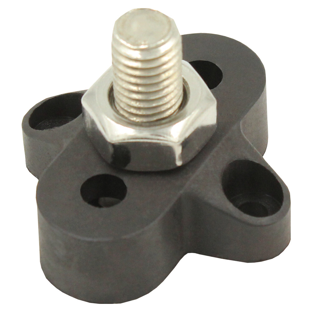 M10 Terminal Post Bus Bar Power Distribution Block Stud Side Mount - Red Black