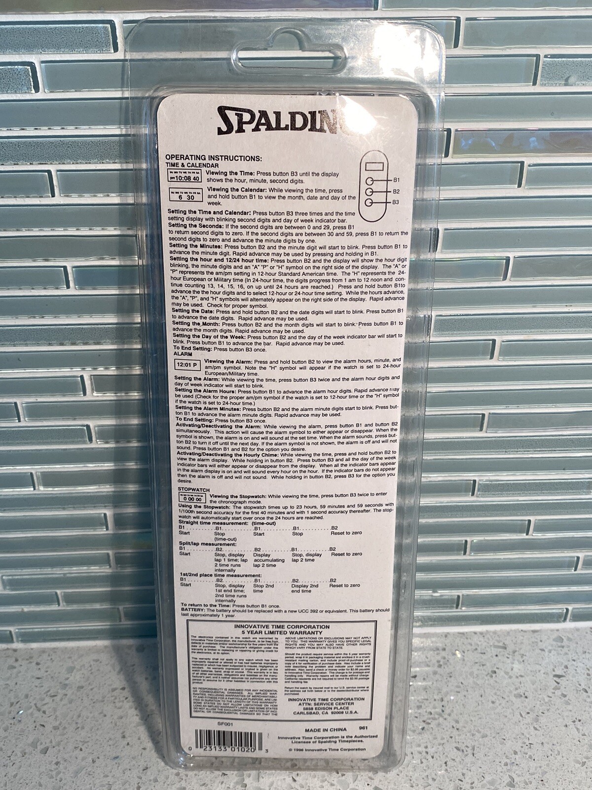 Spaulding Quartz Multi-Sport Timer 1996 NOS