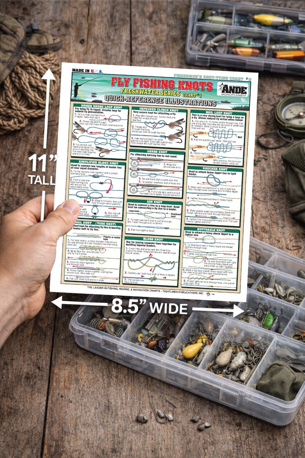 Fly Fishing Knot Guide #5 (Freshwater) - Waterproof Reference
