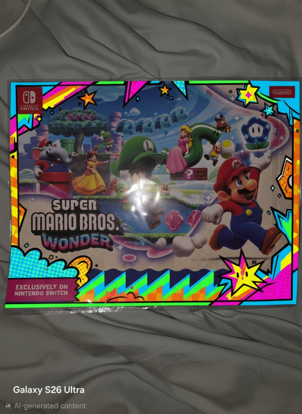 Nintendo Super Mario Bros. Wonder Sticker Sheet Decals for Switch Console
