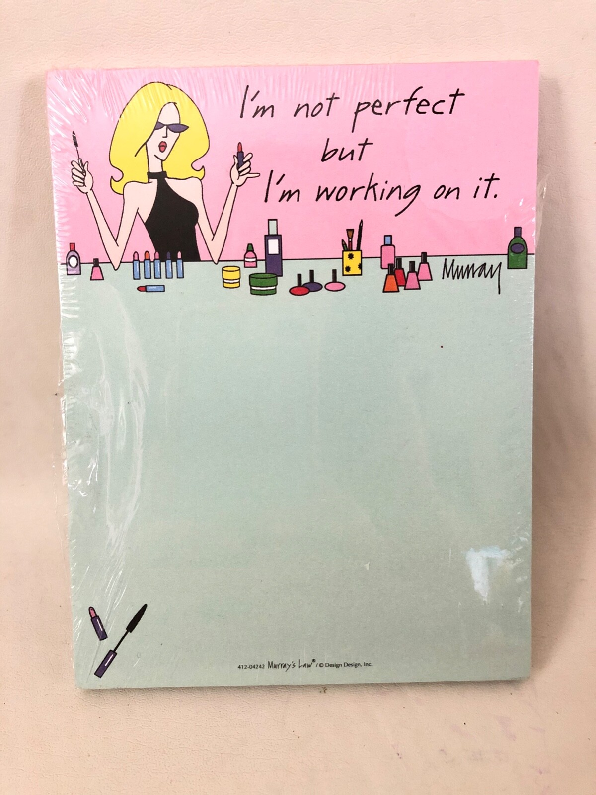 Leslie Moak Murray's Law I'M NOT PERFECT BUT..... Self Stick Note Pad 85 SEALED!
