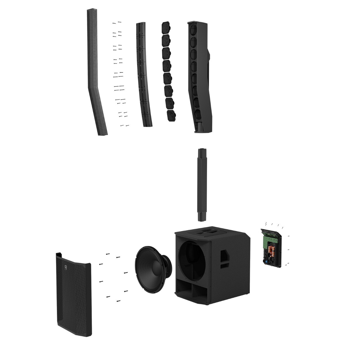 Electro-Voice EVOLVE 70 Portable Column Array Loudspeaker System Black Pair