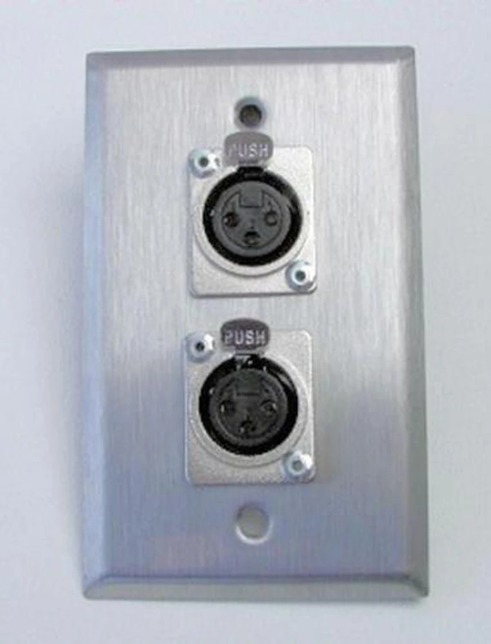 PROCRAFT SPL-2XF-SS 1 Gang Stainless Steel Wall Plate Loaded w/ 2) XLR Female