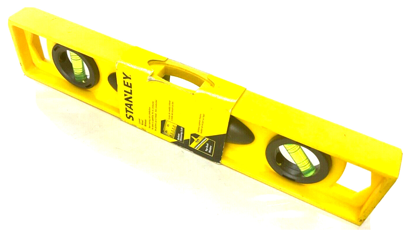 NEW! STANLEY TOOLS 12” ABS PLASTIC 3-VIAL LEVEL, 42-466