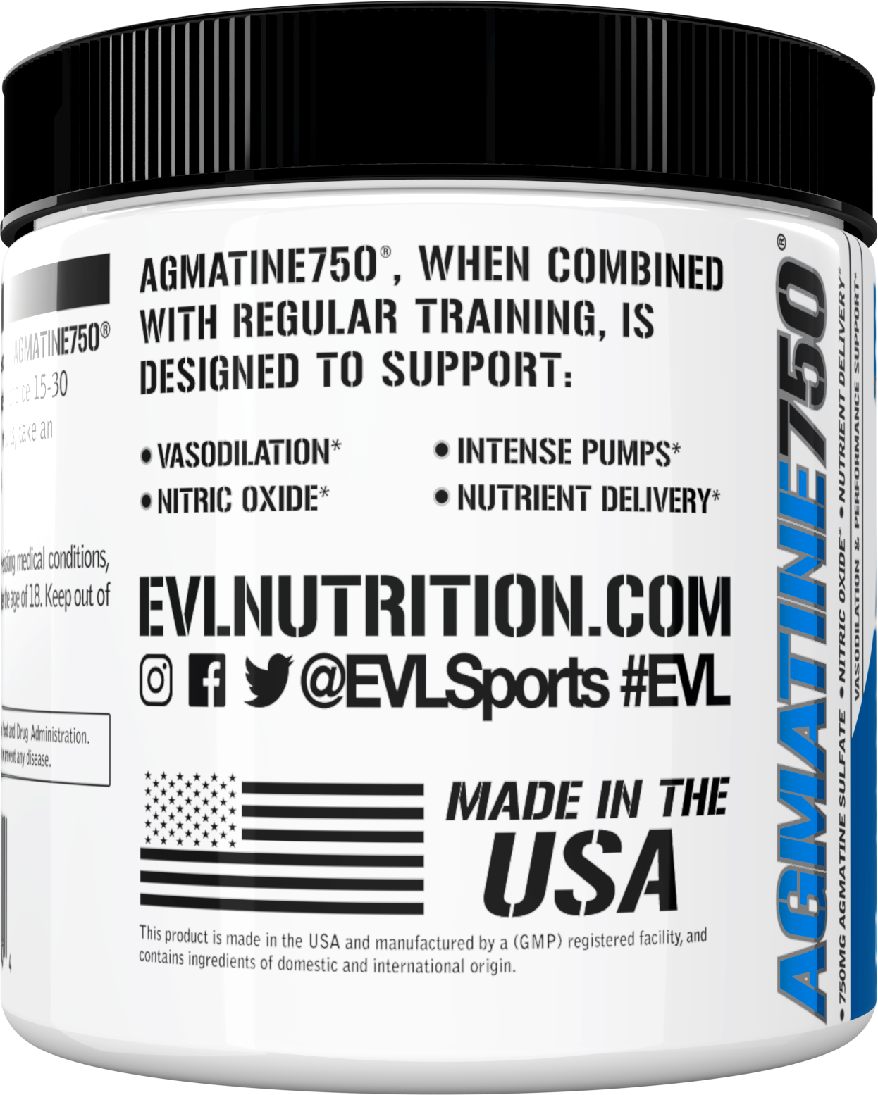 Evlution Nutrition Agmatine 750 - Vasodilation Support - 100 Servings