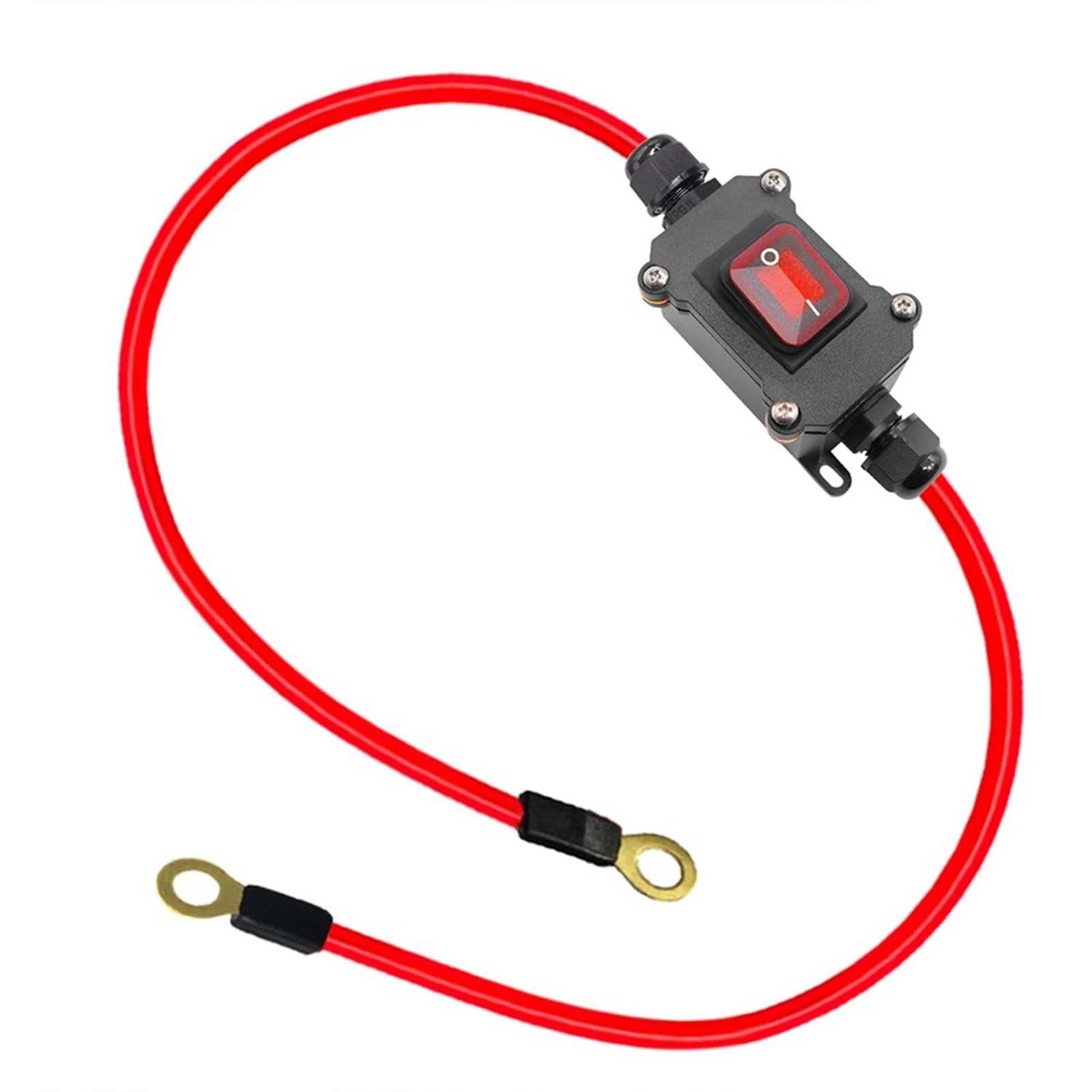 DC12V Inline Wire  DC12-24V DPST Dual Side Wiring  25A IP65 with On/Off 1733