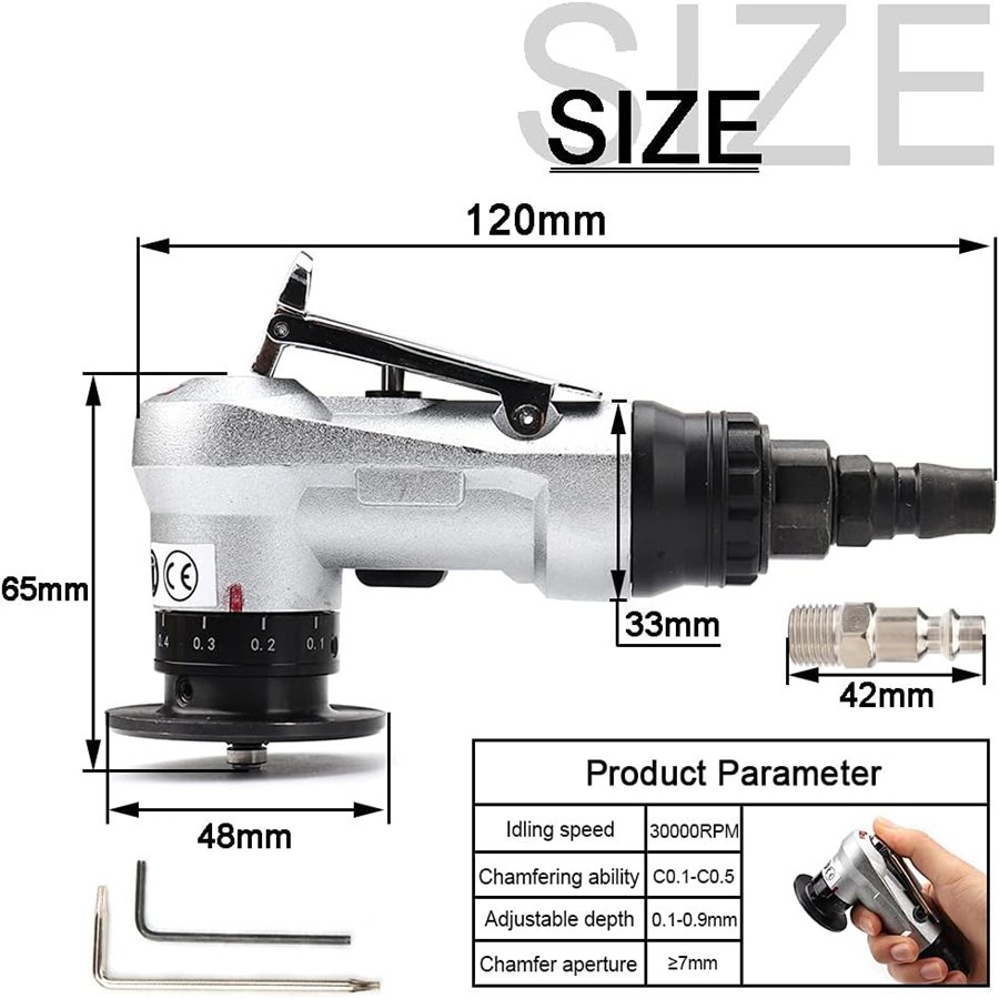 Mini Pneumatic Chamfering Beveling Machine Set For Metal Burr Trimming Air Tools