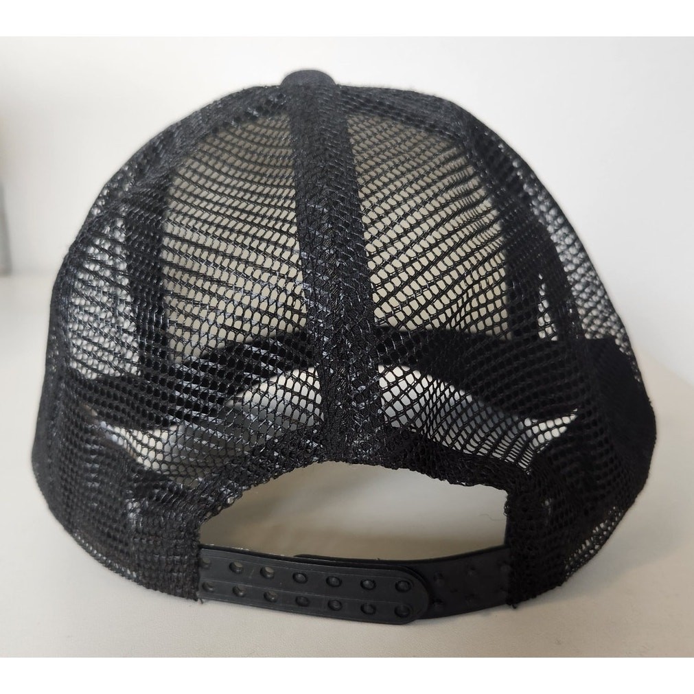 Cobra Youth Black Baseball Cap Hat Has Braid Across the Front Adj Snap Back