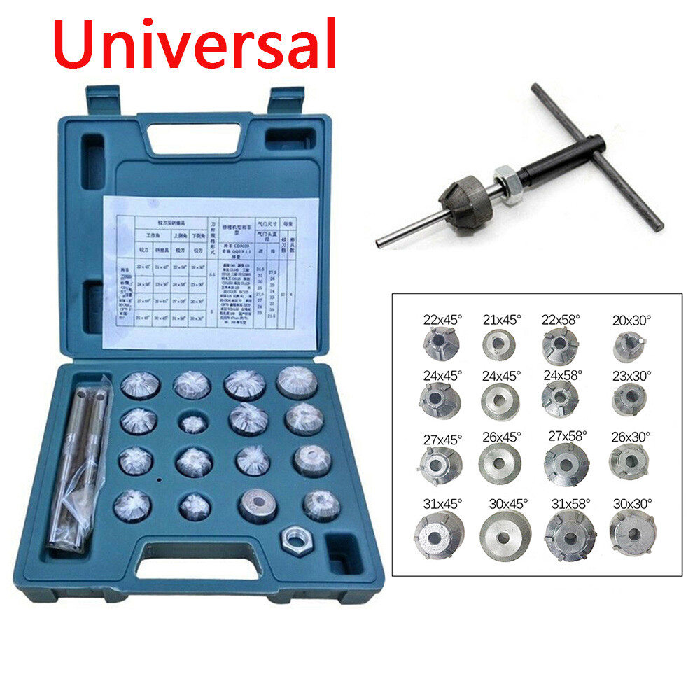 Universal Valve Seat Reamer Motorcycle Repair Displacement Cutter Tool Set