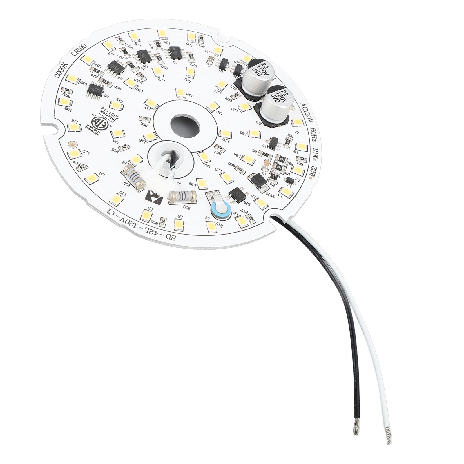 3000K Ceiling Fan Light Replacement Panel 18W Dimmable LED Board Warm Light