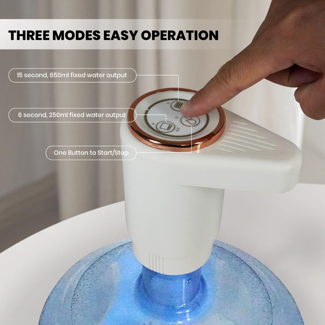 Water Dispenser for 5 Gallon Bottle,Automatic Water Pump,Portable USB Charging E