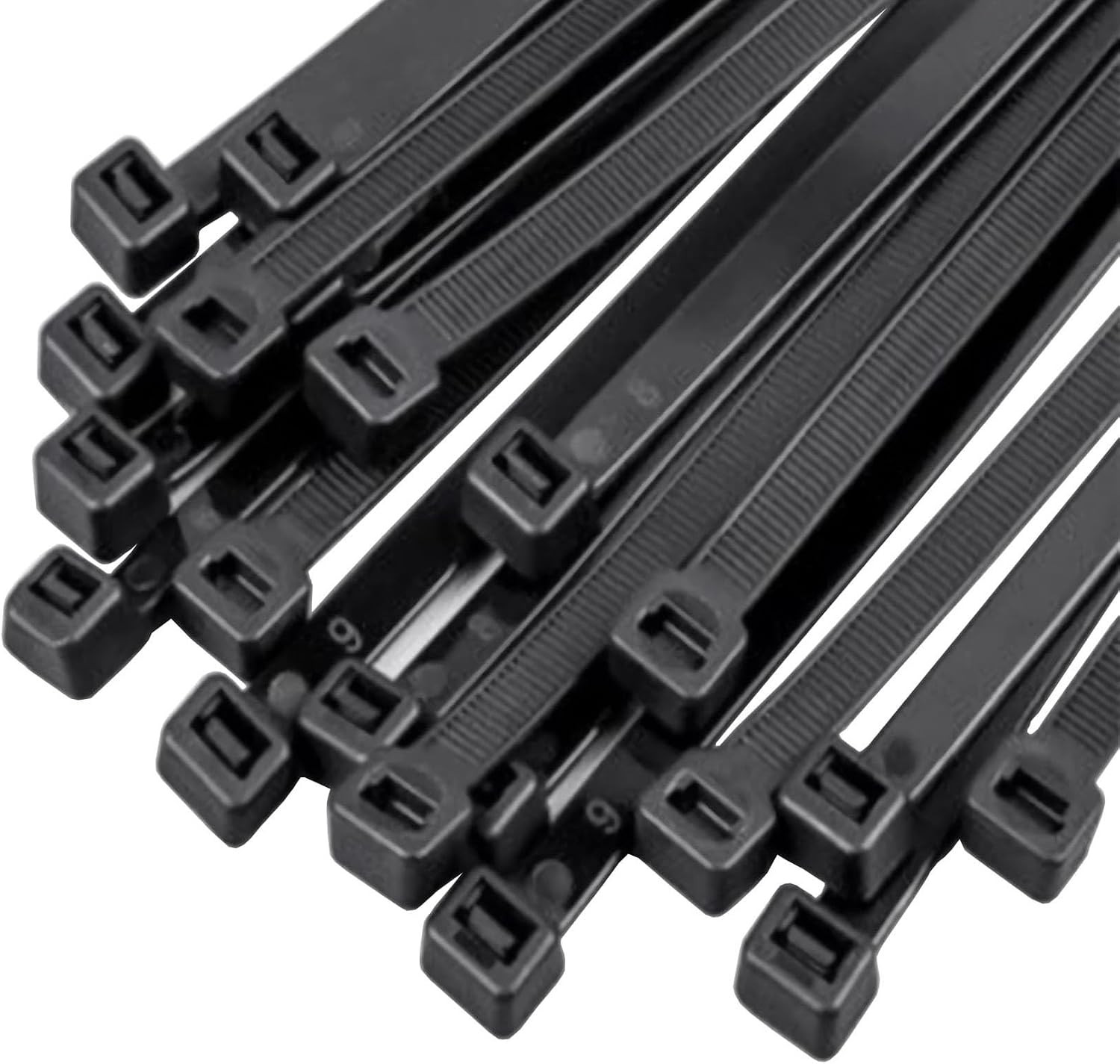 14 Inch Zip Ties Black Cable Ties 100 Pack Nylon Ziptie for Outdoor Indoor Use H