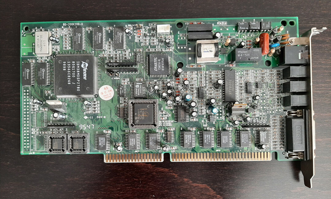 IBM MWave MDSP2780 ISA Sound Card / Modem Combo – Vintage 16-Bit PC
