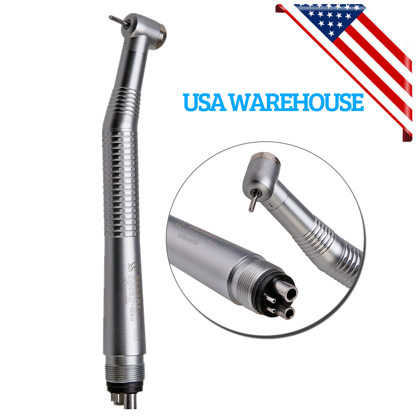 USA NSK Style Dental Fast/High Speed Handpiece Push Button Turbine 4 Holes Y1BA4