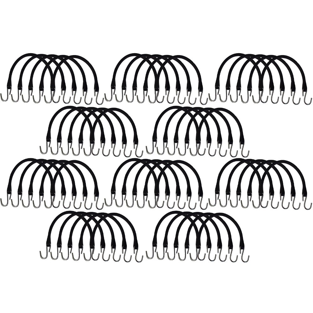 50 15" Heavy Duty Natural Rubber Tarp Strap Tarp Tie Downs Straps & Bungees