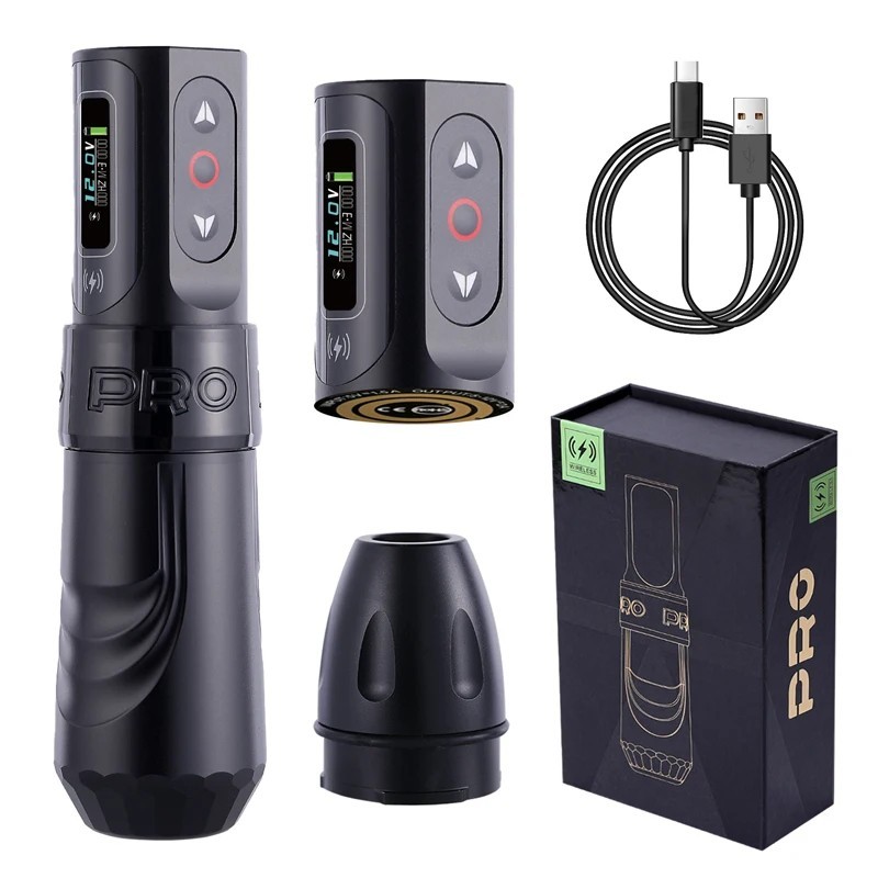 Rotary Wireless Tattoo Pen Machine 4.0MM Stroke with 1600MAH DUAL-Battery
