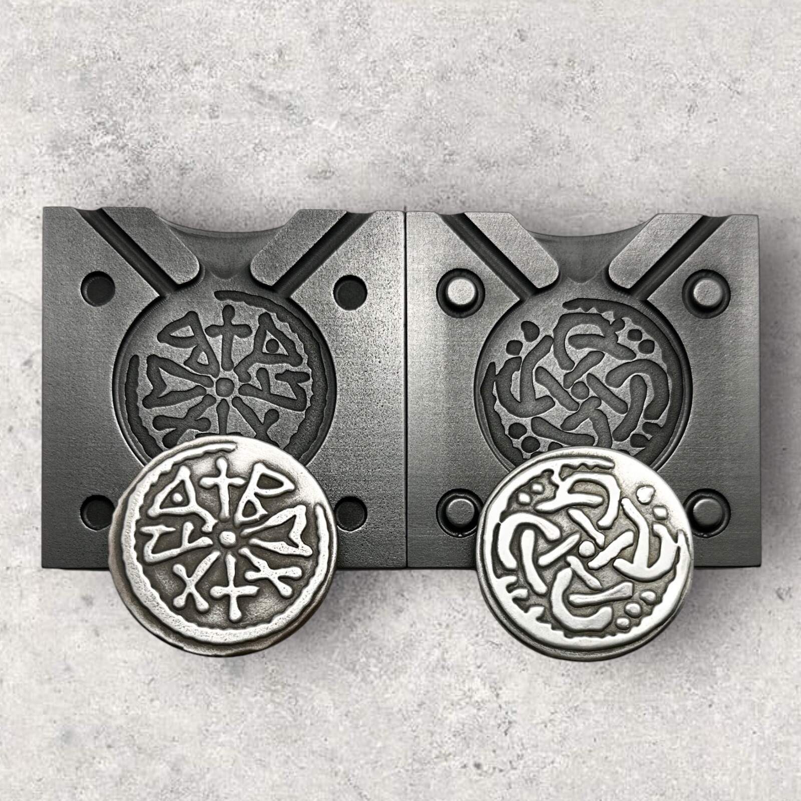Anglo-Saxon PENNY OF BEONNA [700’S A.D.] - (2 Sided) Graphite Coin Mold