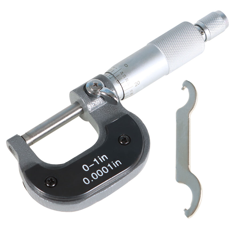 0-1" Precision Outside Micrometer 0.0001" Carbide Tipped, Standard
