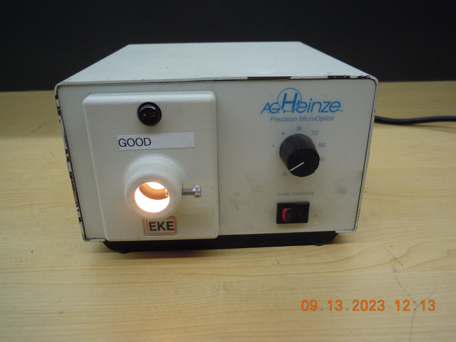 A.G. Heinze Precision MicroOptics Fiber Optic Light Supply Illuminator * Working
