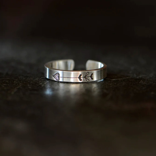 Women's Solid Metal Adjustable Unique Style Toe Ring White Gold Plated Silver