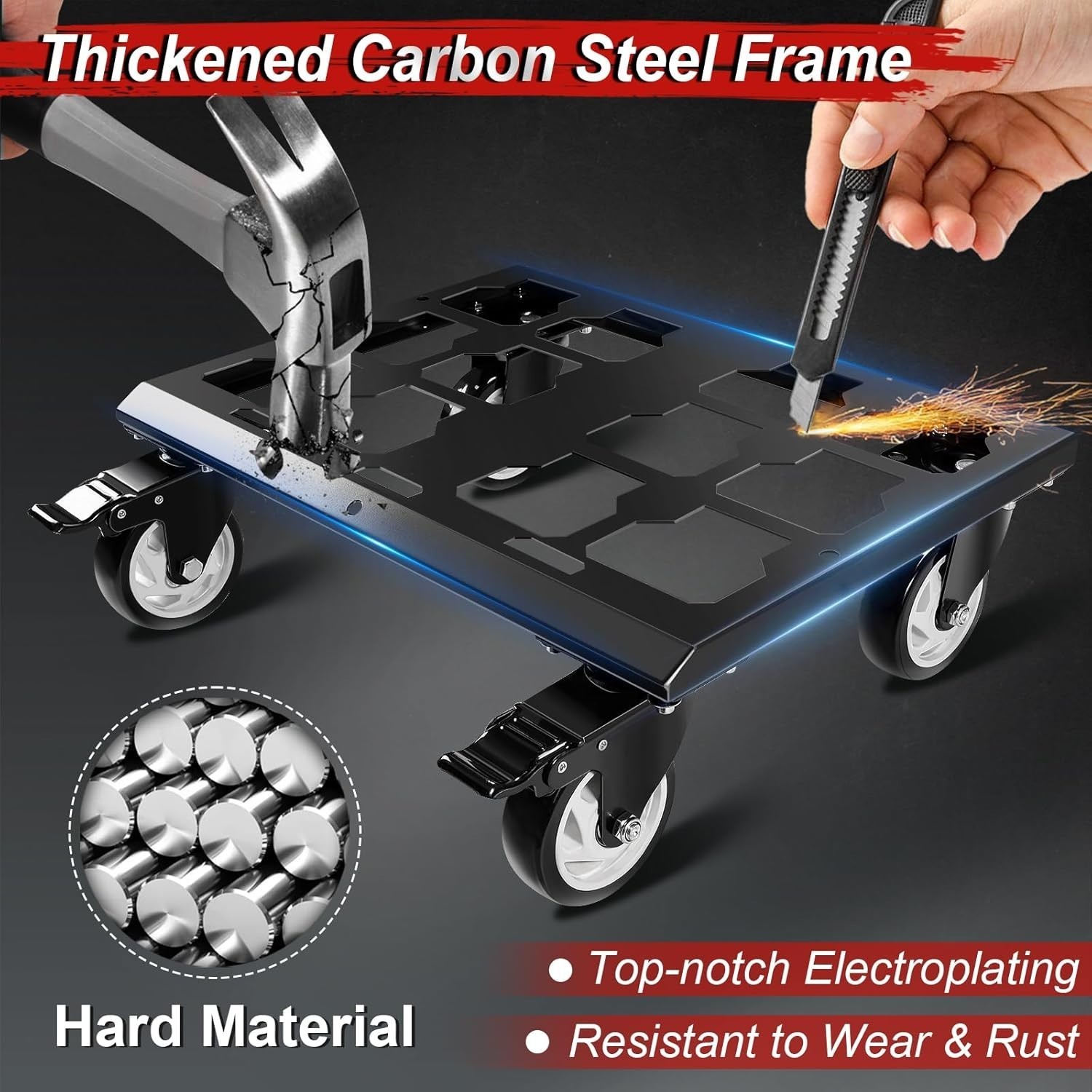 Heavy Duty Tool Box Dolly Compatible W/ Mil.Waukee Packout Toolboxes Thickened