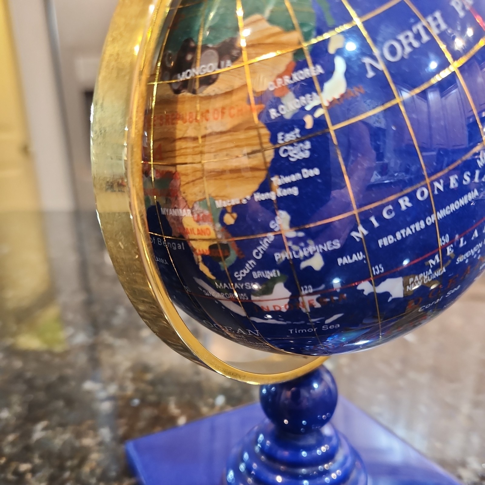 Small Lapis Gemstone Globe