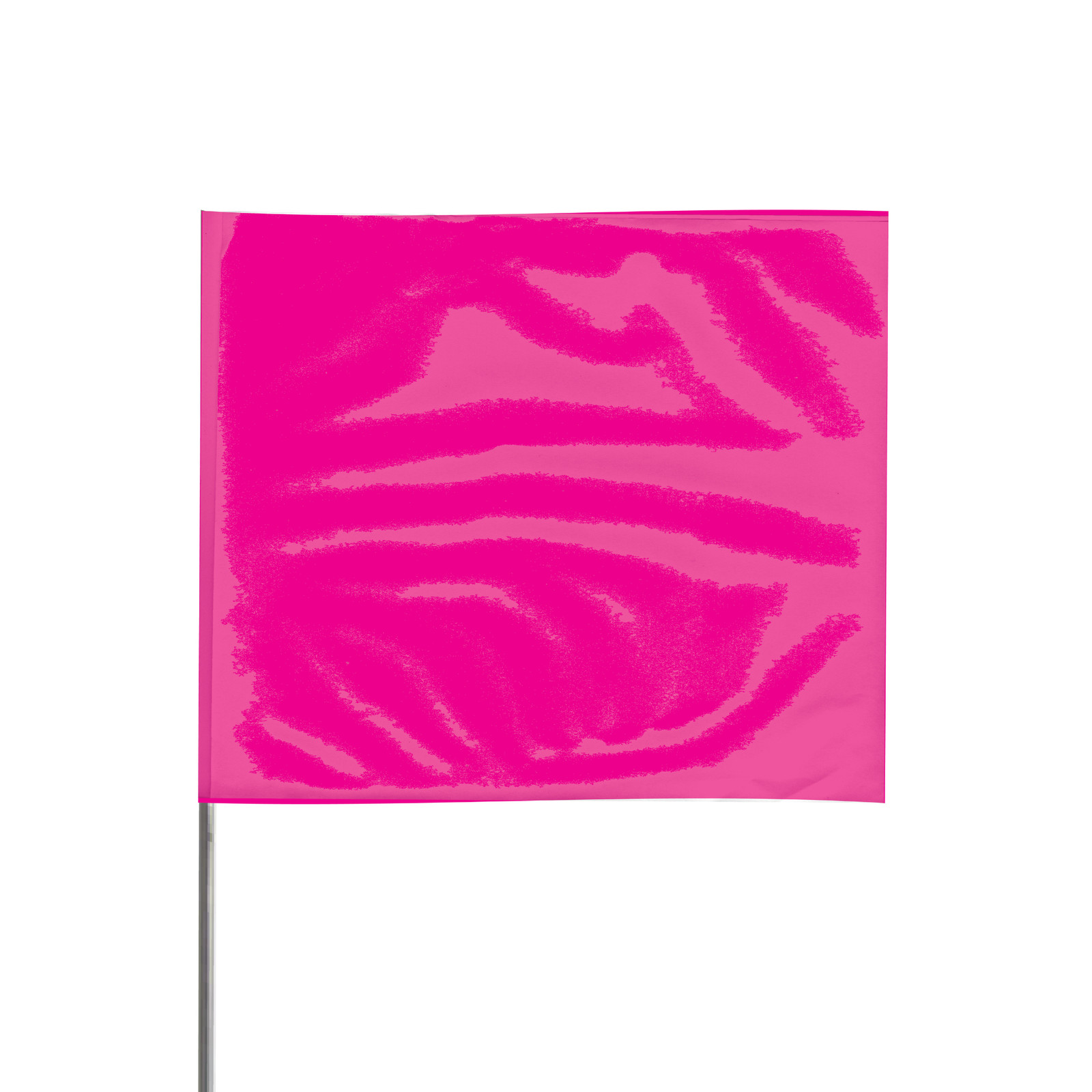 Presco 21 in. Steel Wire Staff Marking Flags [4 in. x 5 in. Flag]: 4 in. x 21 in