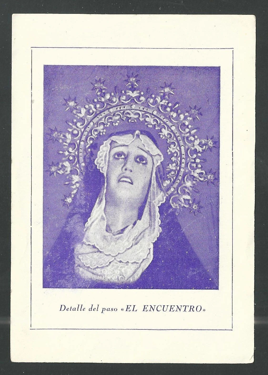 Holy card antique de la Virgin Dolorosa santino image pieuses estampa