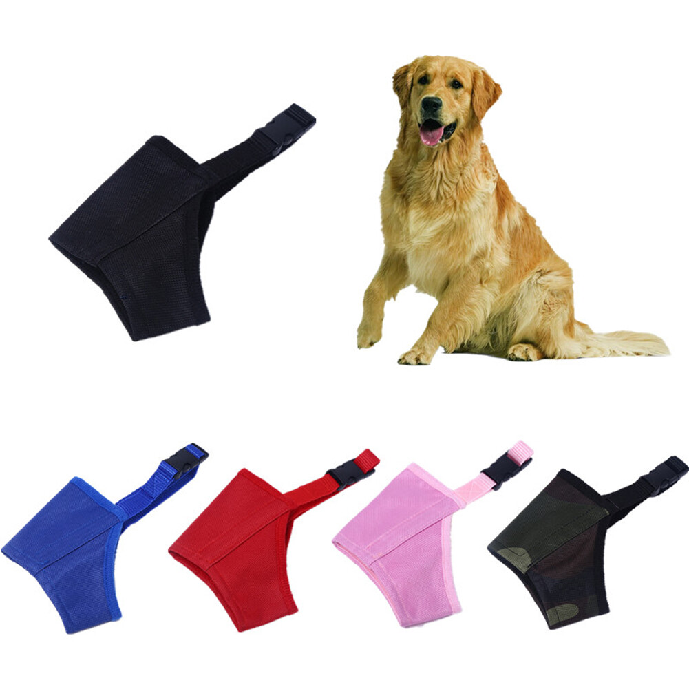 Dog Safety Muzzle Muzzel Adjustable Biting Barking Chewing Small Medium Large A