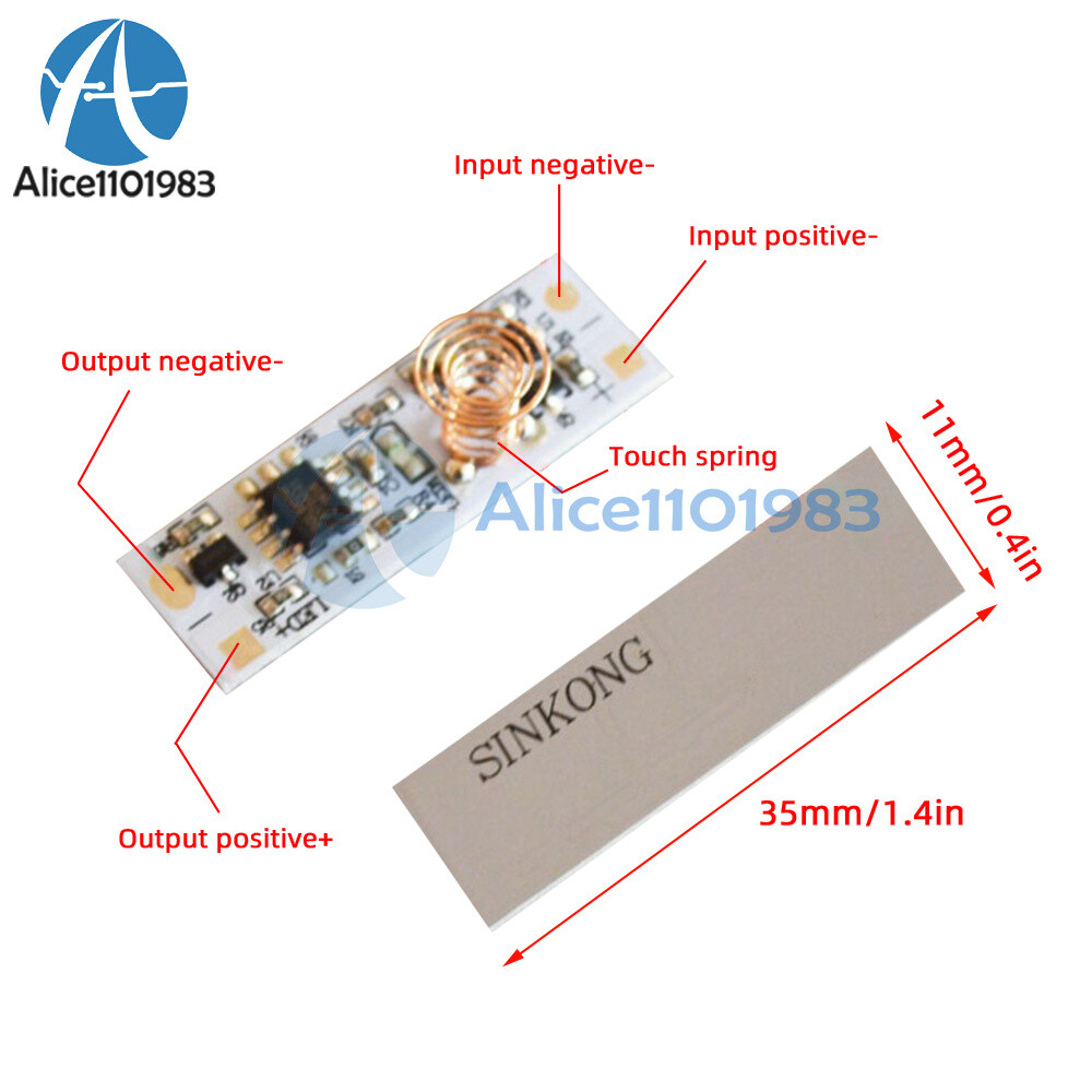 Touch Switch Capacitive Sensor Module DC 3-24V 3A LED Lamp Light Dimming Control