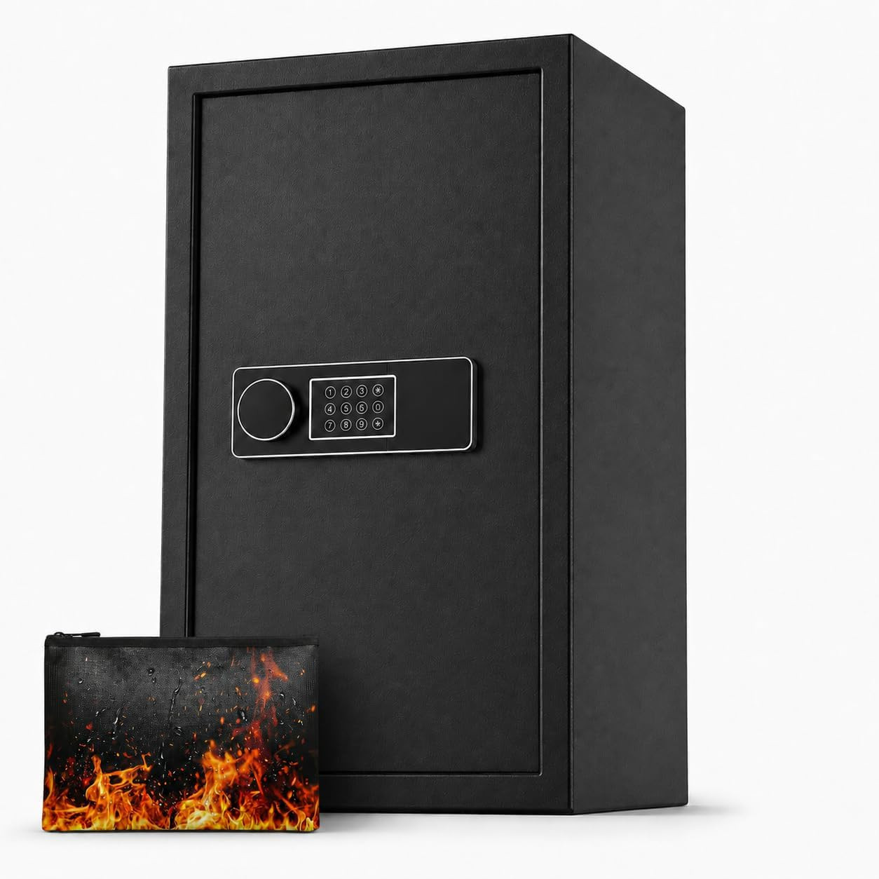 23.6" Tall Large Safe Box with Fireproof Bag, Digital Security Safe